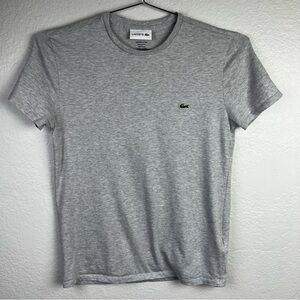 Lacoste Gray Crew Neck Short Sleeve T Shirt Size S